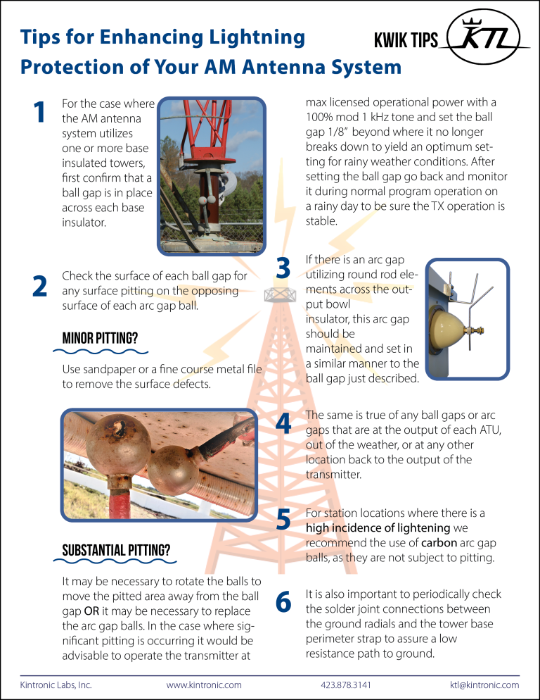 Tips for Enhancing Lightning Protection of Your AM Antenna System